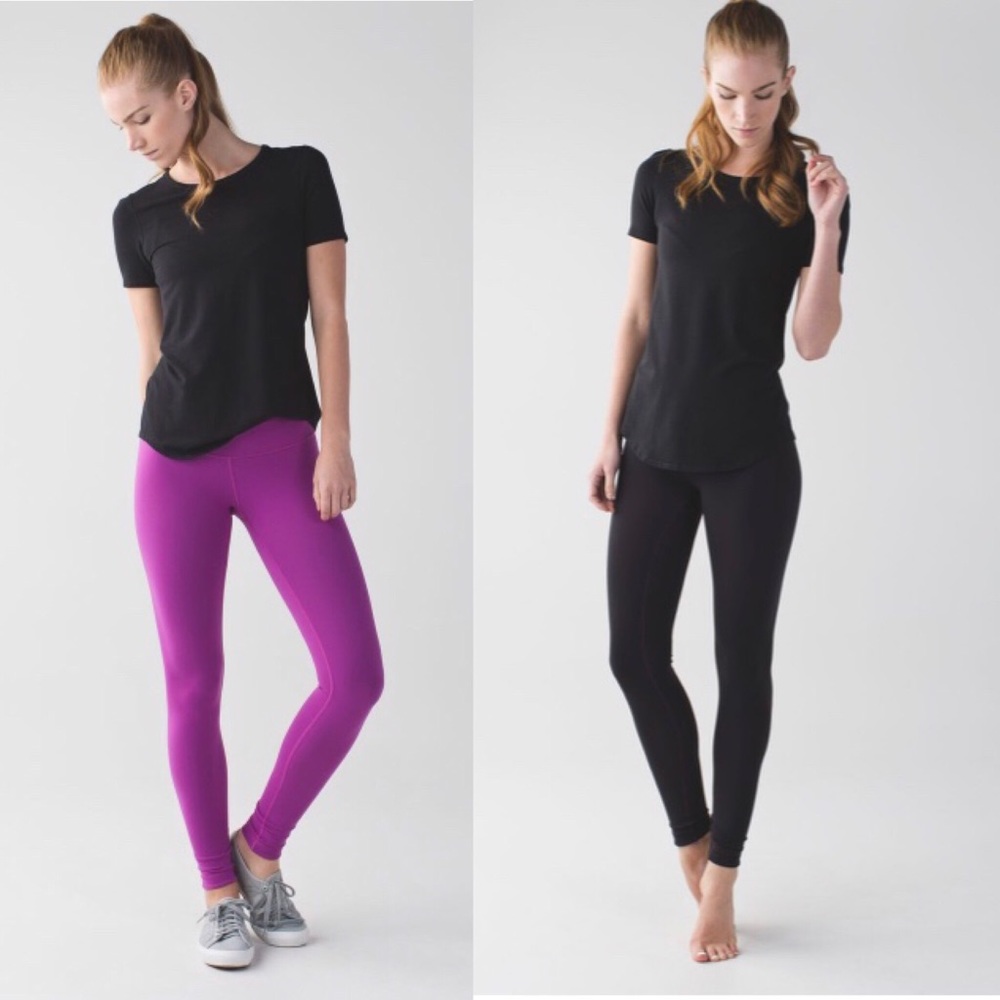 lululemon athletica Purple and Black Leggings